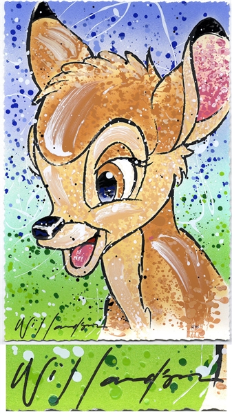 Bambi Limited Edition Serigraph Signed by Artist David Willardson